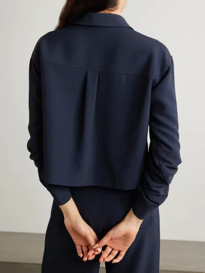 Veronica Beard Cargo-pocket Blouse In Blue