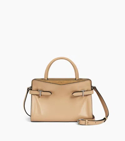 Le Tanneur Sac À Main Moyen Modèle Emie En Cuir Lisse Et Nubuck In Sand