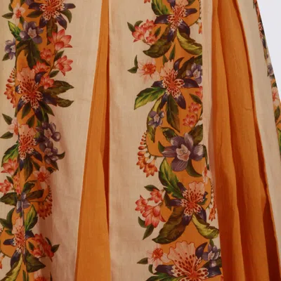 Farm Rio Sand Hilo Stripes Maxi Dresses Yellow In Multi