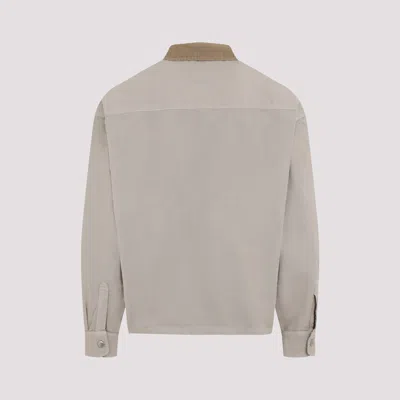 Carhartt Wip Prescott Shirt Jacket In Cotton Canvas Beige In Multi