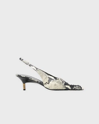 Khaite Bella 55 Python Print Leather Slingback Pumps In Animal Print