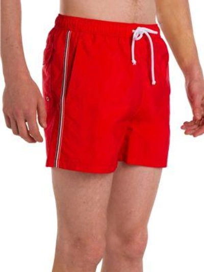 Shop Thom Browne Classic Swim Trunks In Red