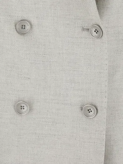 Tagliatore Double-breasted Blazer In Gray