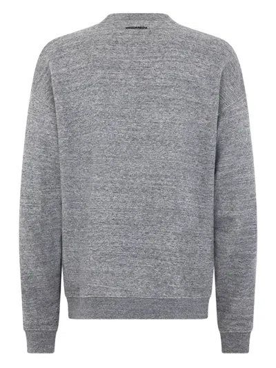 Dsquared2 Lettering-patch Sweatshirt In Gray