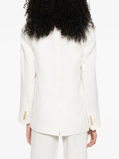 Forte Forte Notched-lapel Single-button Jacket In White