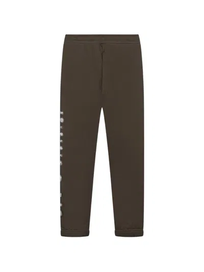 Diesel Drawstring Printed Track Pants In Brown
