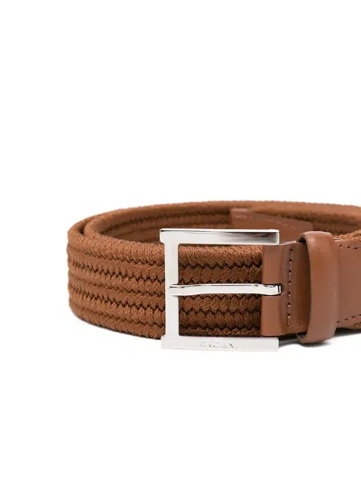 Orciani Woven Elasticated Belt In Brown