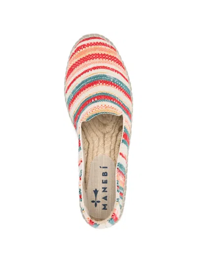 Manebi Cotton Stripe Espadrilles In Multi