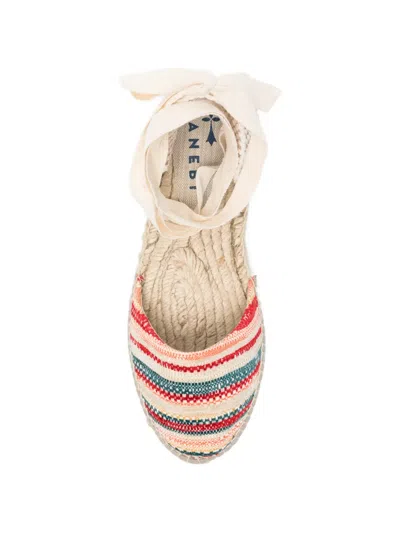 Manebi Striped Tie Espadrilles In Multi