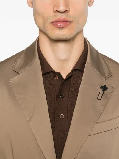 Lardini Single-breasted Suit In Brown
