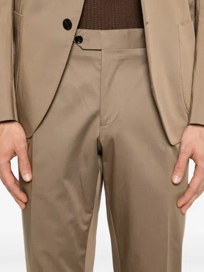 Lardini Single-breasted Suit In Brown