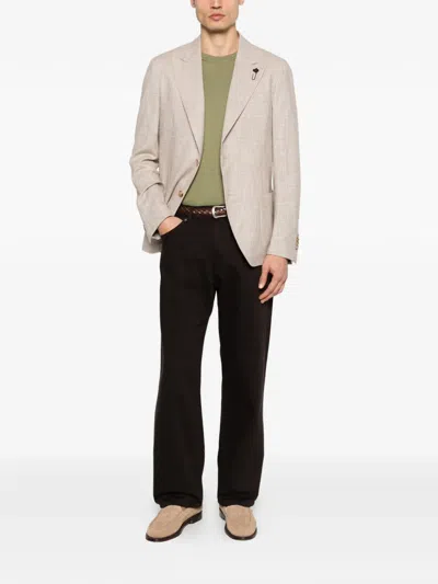 Lardini Patterned Jacket In Neutral
