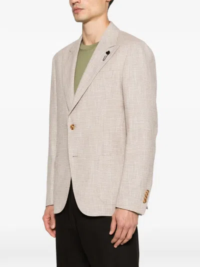 Lardini Patterned Jacket In Neutral