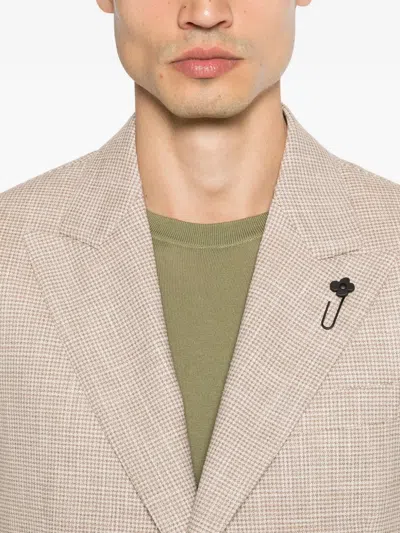Lardini Patterned Jacket In Neutral