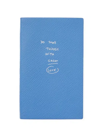 Smythson X Thomas Lélu Do Small Things Notebook In Blue