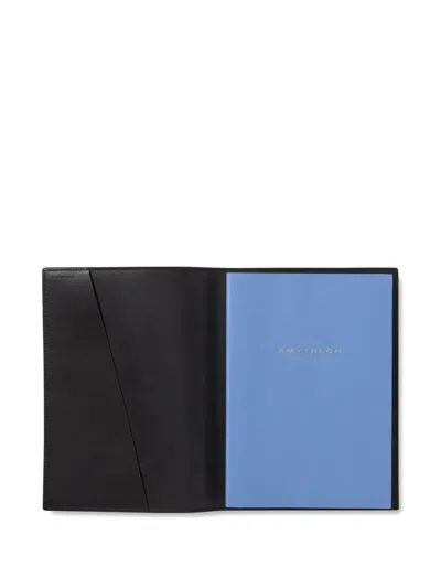 Smythson Evergreen Refillable Mid-size Notebook In Black