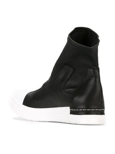 Cinzia Araia Stretch Nappa Leather High Top Sneakers In Black | ModeSens