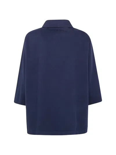 Labo.art Buttoned Collared Jacket In Blue