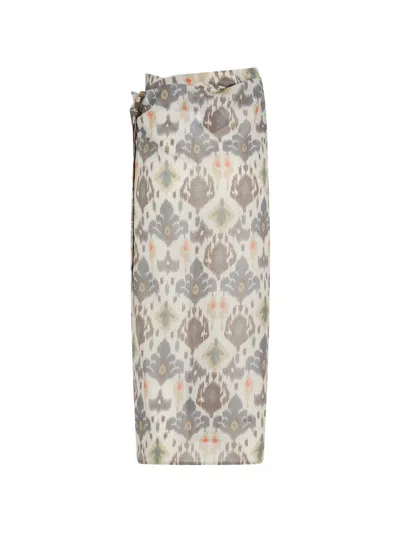 Bazar Deluxe Patterned Wrap Skirt In Multi