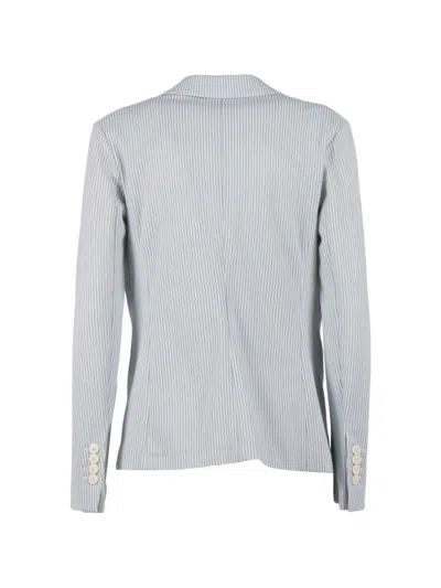 Circolo 1901 Striped-pattern Blazer In Blue