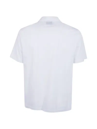 Woc V-neck Collared T-shirt In White
