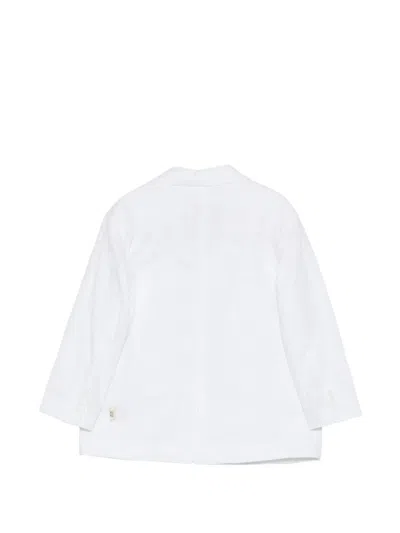 Douuod Buttoned Blazer In White