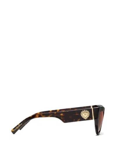 Dolce & Gabbana Devotion Sunglasses In Brown