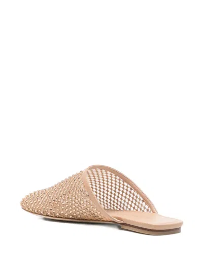 Stuart Weitzman Bareitall Studded Mules In Neutral