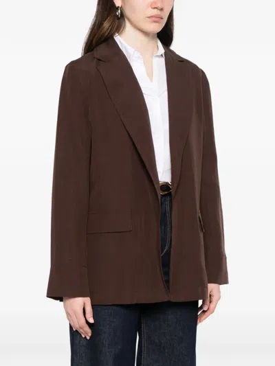 Pennyblack Flap-pocket Blazer In Brown
