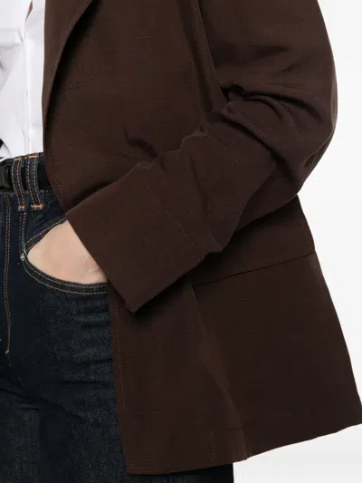 Pennyblack Flap-pocket Blazer In Brown