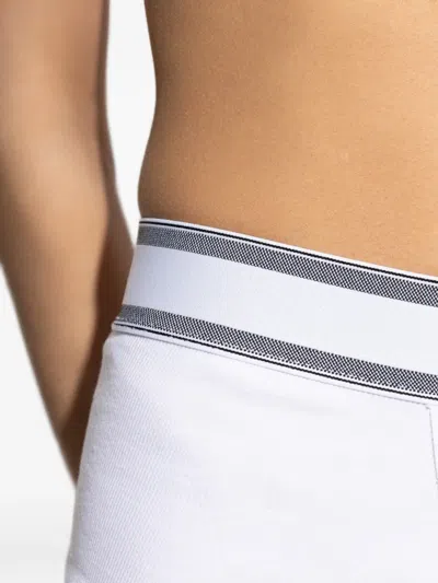 Versace Logo-waistband Briefs In White