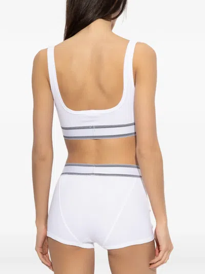 Versace Logo-waistband Briefs In White