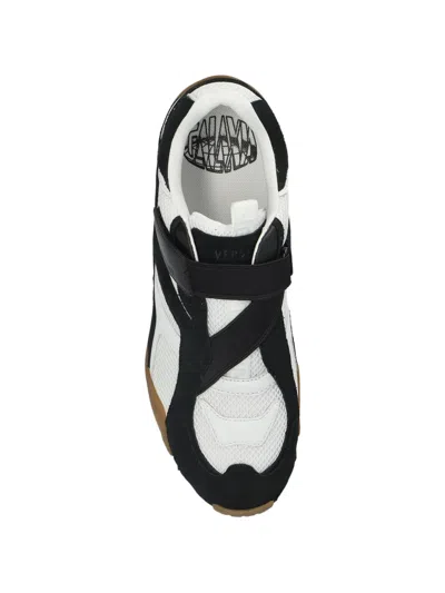 Versace Cross-over Strap Panelled Sneakers In Multi