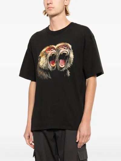 Melt Monkey-print T-shirt In Black