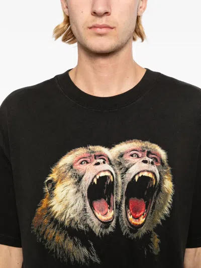Melt Monkey-print T-shirt In Black