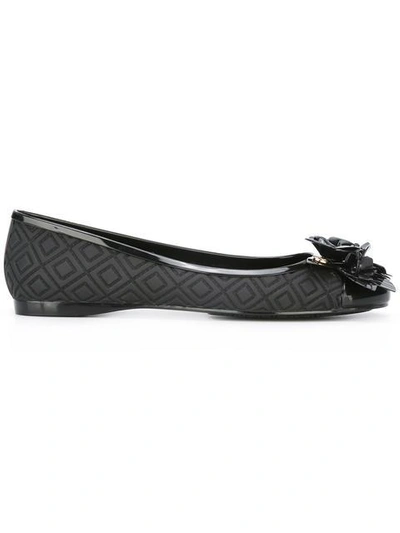 Tory Burch Blossom Jelly Ballet Flats In Black ModeSens