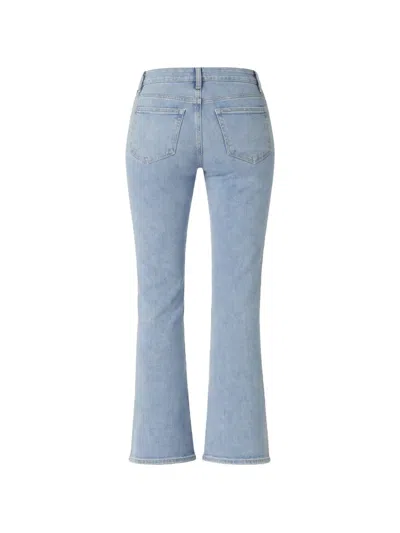Paige Mason Mid Rise Crop Bootcut Jeans In Blue