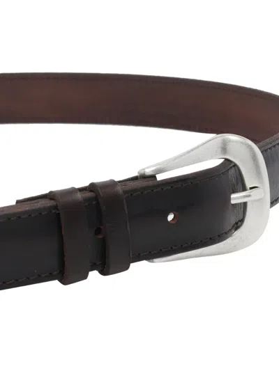 Orciani Leather Belt In Black