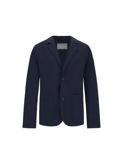 Herno Single-breasted Blazer In Blue