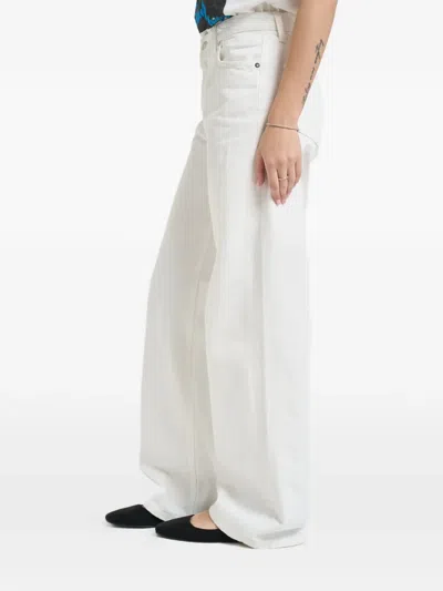 Roy Rogers Wide-leg Jeans In White