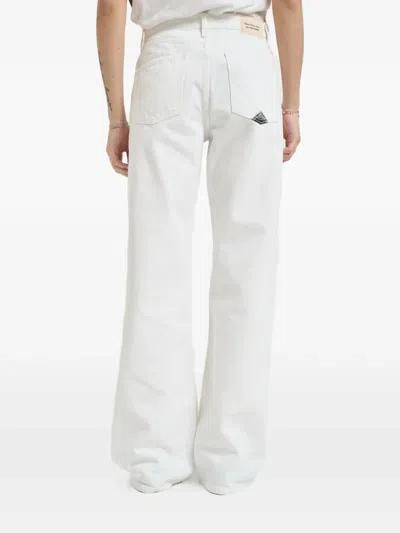 Roy Rogers Wide-leg Jeans In White