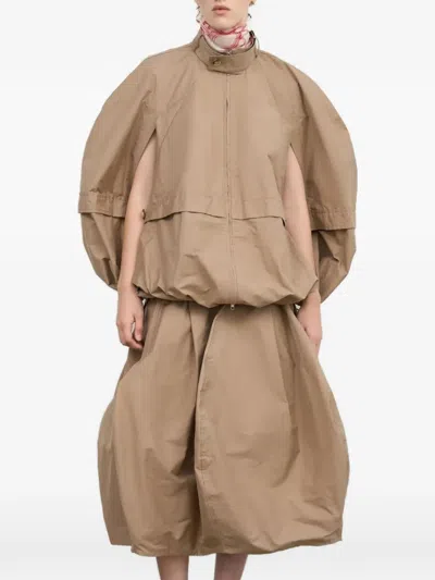 Litkovska Deconstructed Bomber-style Cape In Neutral