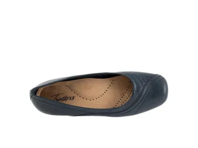 Trotters Sasha Square Toe Flat In Blue