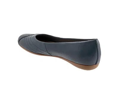 Trotters Sasha Square Toe Flat In Blue