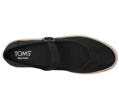 Toms Carolina Mary Jane Platform Espadrille Slipon In Black