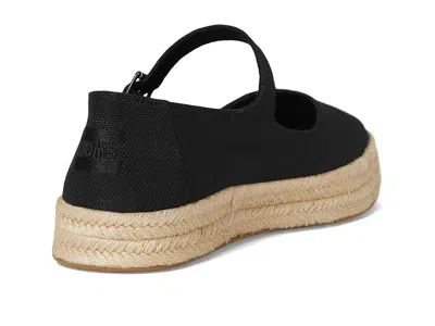 Toms Carolina Mary Jane Platform Espadrille Slipon In Black