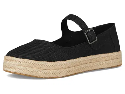 Toms Carolina Mary Jane Platform Espadrille Slipon In Black