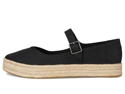 Toms Carolina Mary Jane Platform Espadrille Slipon In Black