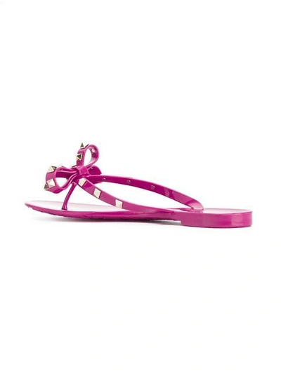 Shop Valentino Garavani Rockstud Toe Post Flip-flops