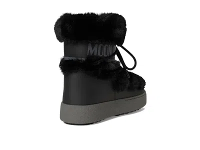 Moon Boot Ltrack Low Faux-fur Boots In Black